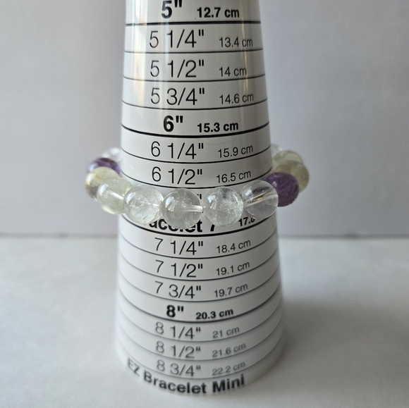 11-12mm Ametrine Amethyst/Citrine Mix Bracelet - Picture 7 of 9